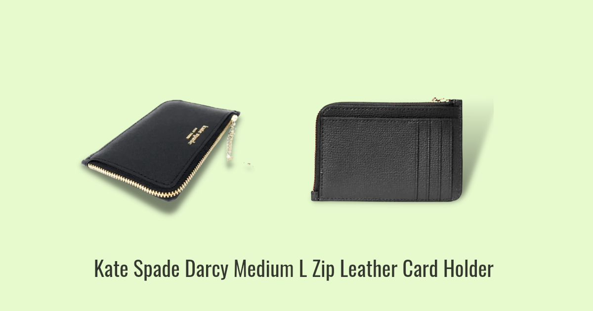 kate spade darcy medium l zip leather card holder