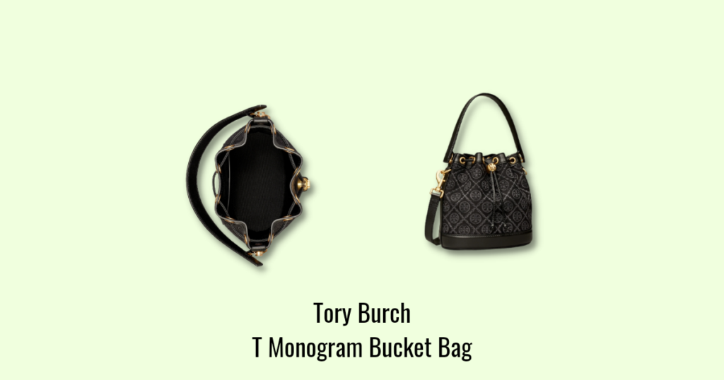 Tory burch bucket bag black